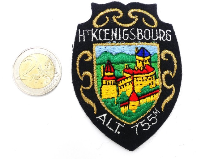 Ecusson brodé ville Ht Koenigsbourg alt 755 M 