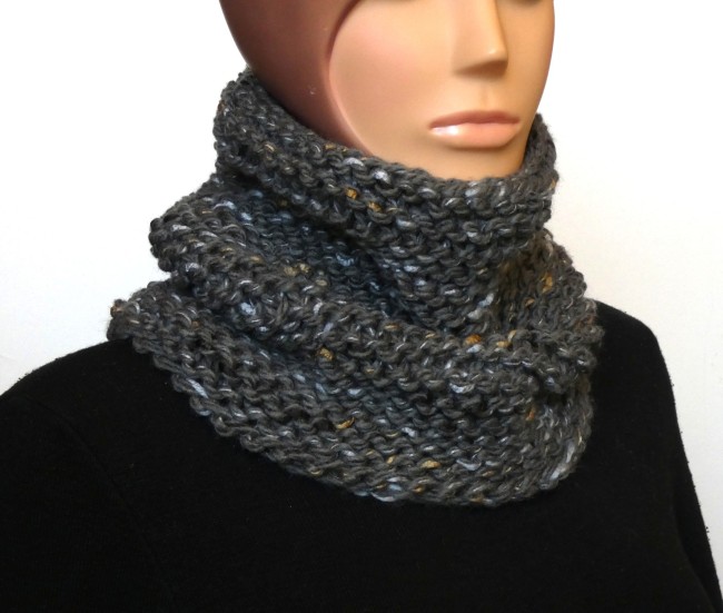 Tour de cou / Snood/ femme gris carbone 