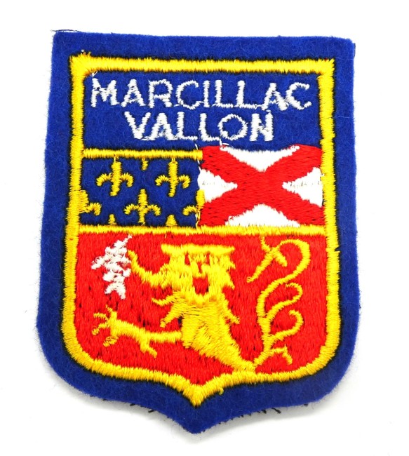 Ecusson brodé ville Marcillac Vallon 