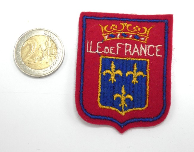 Ecusson ancien brodé Île de France 