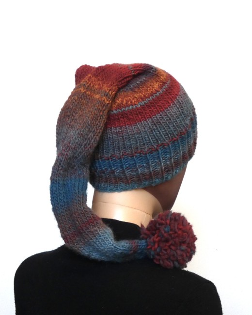 P1110044 Bonnet lutin pour femme laine Azteca multicolore 7872