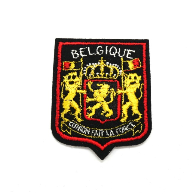 Ecusson brodé ville pays Belgique