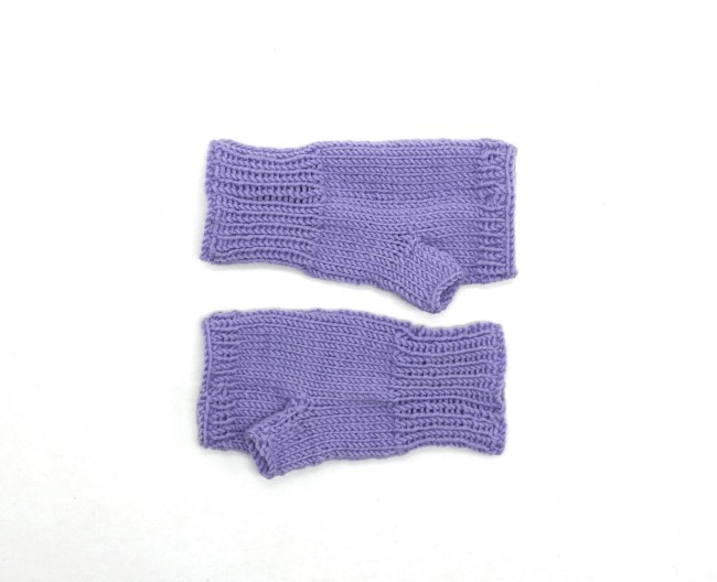 P1030892 Mitaines femme lilas 100% laine merino