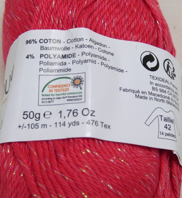  5 pelotes de fil pingouin Esrerel 3 Lurex C 305 