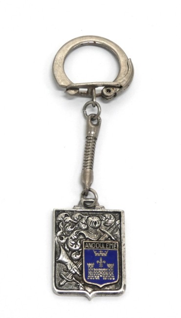 Porte clé ancien métal ville Angouleme 