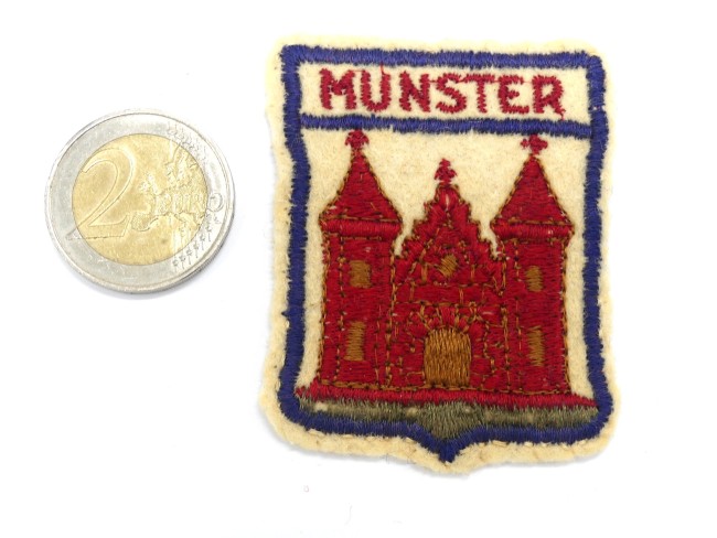 Ecusson ancien brodé ville MUNSTER