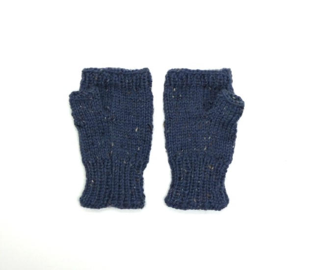  Mitaines femme bleu Katia merino Tweed  bleu 305