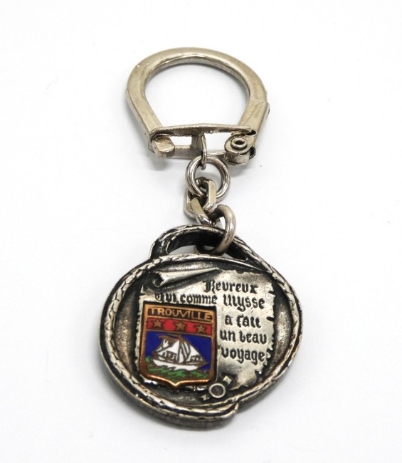 P1050697 Porte clé métal blason ville TROUVILLE