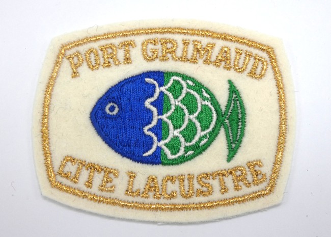 Ecusson brodé PORT GRIMAUD CITE LACUSTRE