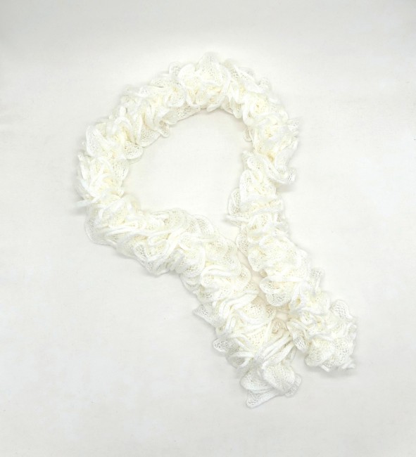 Echarpe blanche pour femme  froufou Katia ondas