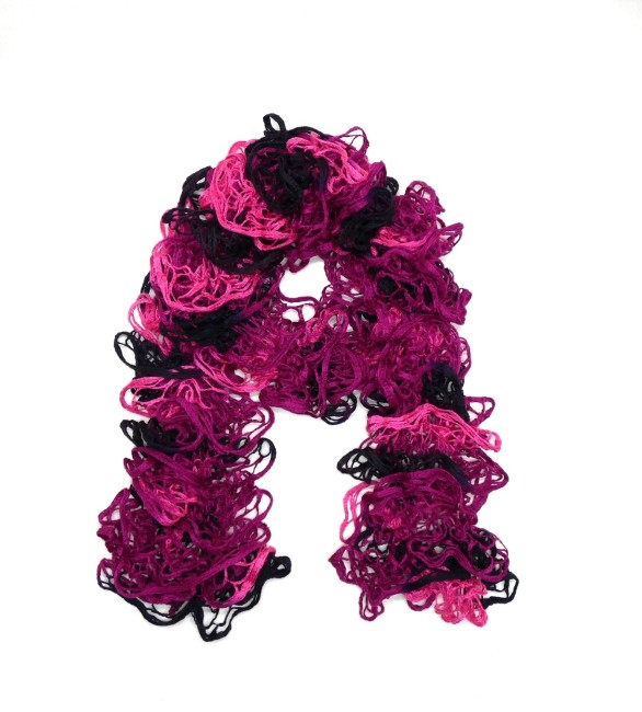 Echarpe froufrou femme rose / violette 