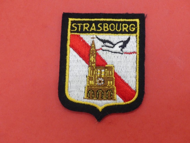 Ecusson brodé ville Strasbourg cathédrale 