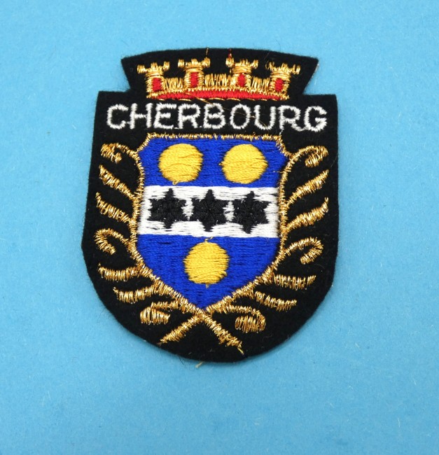 Ecusson meresse brodé ville Cherbourg