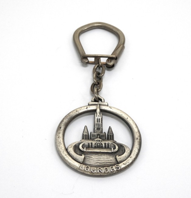 Porte clé ancien ville cathédrale LOURDES 
