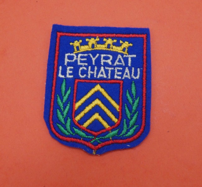 Ecusson brodé ville PEYRAT LE CHATEAU 