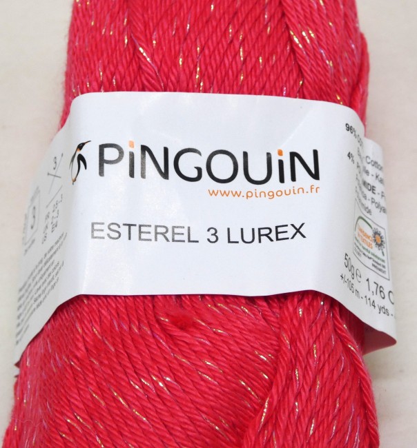  5 pelotes de fil pingouin Esrerel 3 Lurex C 305 