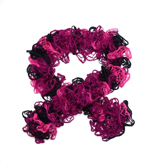 Echarpe froufrou femme rose / violette 