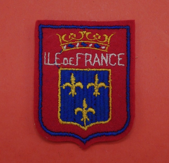 Ecusson ancien brodé Île de France 