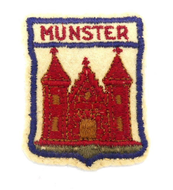 Ecusson ancien brodé ville MUNSTER
