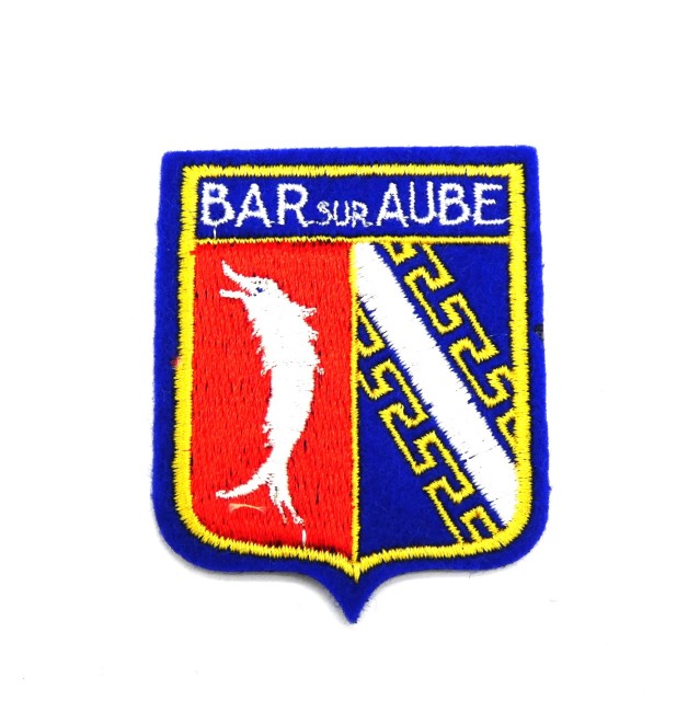 Occasion écusson brodé ville Bar sur Aube