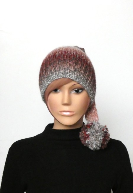 P1020769 Bonnet lutin femme laine Mikado Aurore