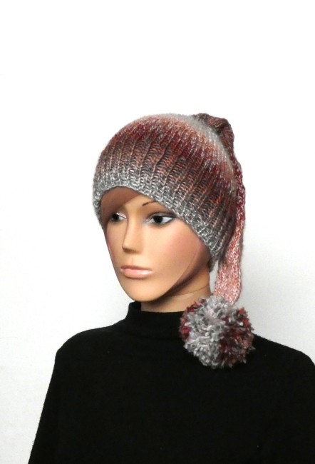 P1020771 Bonnet lutin femme laine Mikado Aurore