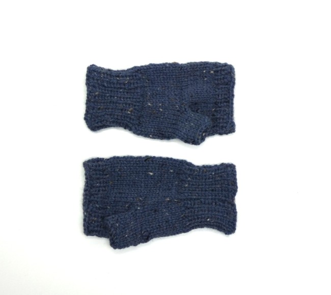  Mitaines femme bleu Katia merino Tweed  bleu 305