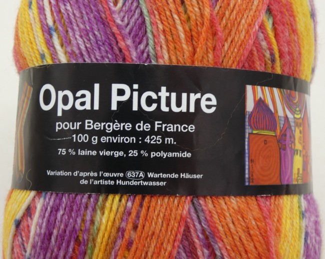 Une pelote X 100 gr Laine Chausette OPAL PICTURE art 23456  / J6420