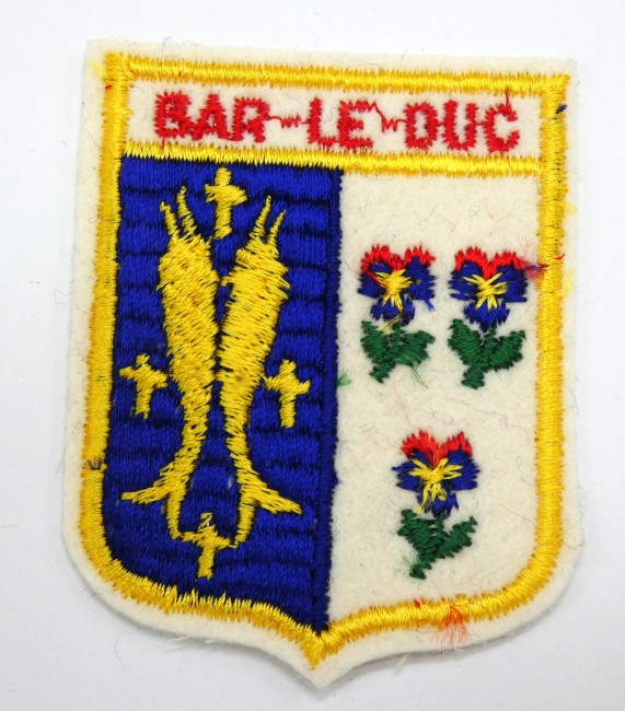 Ecusson brodé ville BAR LE DUC 