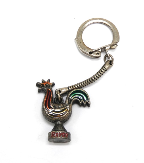 Porte clé ancien métal coq Royco année 1960 - 1970 