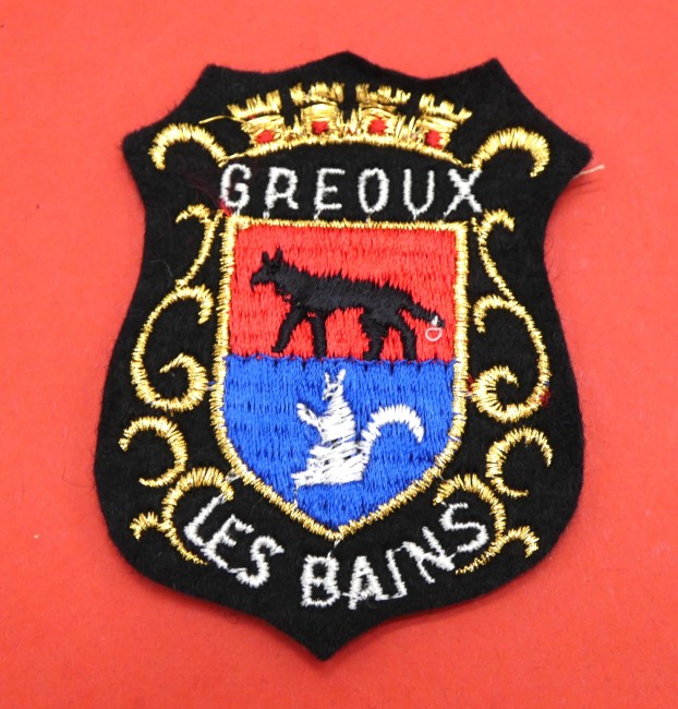 Ecusson brodé ville GREOUX LES BAINS