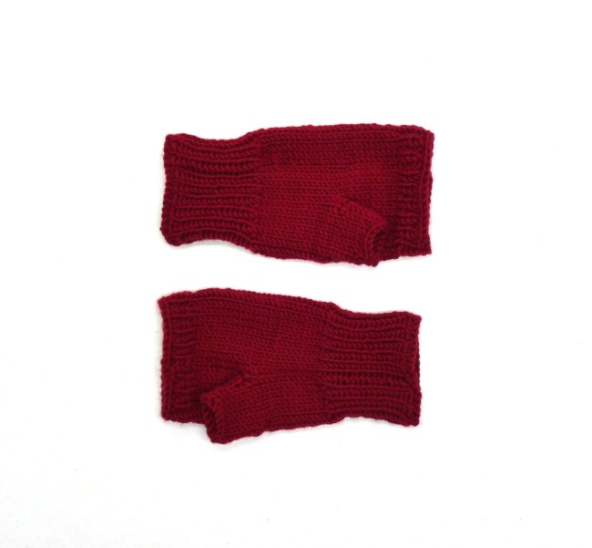 Mitaines femme rouge laine Katia merino sport 