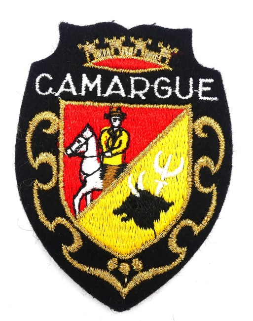 Ecusson meresse brodé ville Camargue