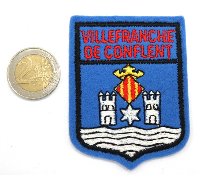 Ecusson brodé ville VILLEFRANCHE DE CONFLENT
