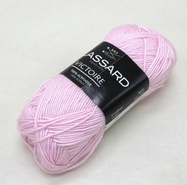 Fil à tricoter Plassard Victoire rose 03