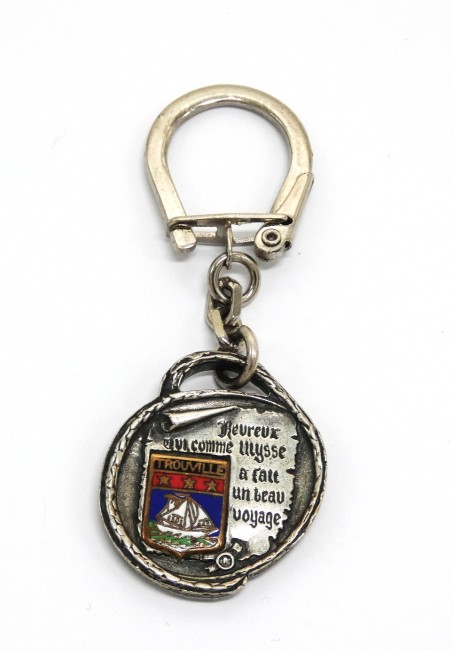 P1050690 Porte clé métal blason ville TROUVILLE