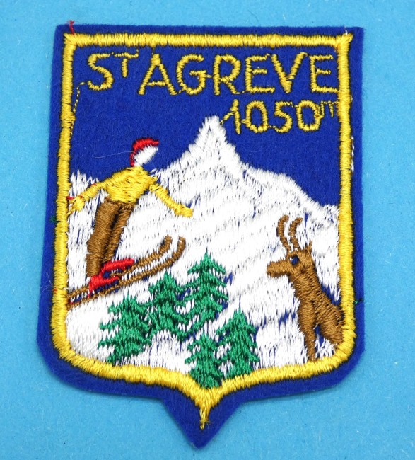 Ecusson brodé ville St AGREVE 1050 m 