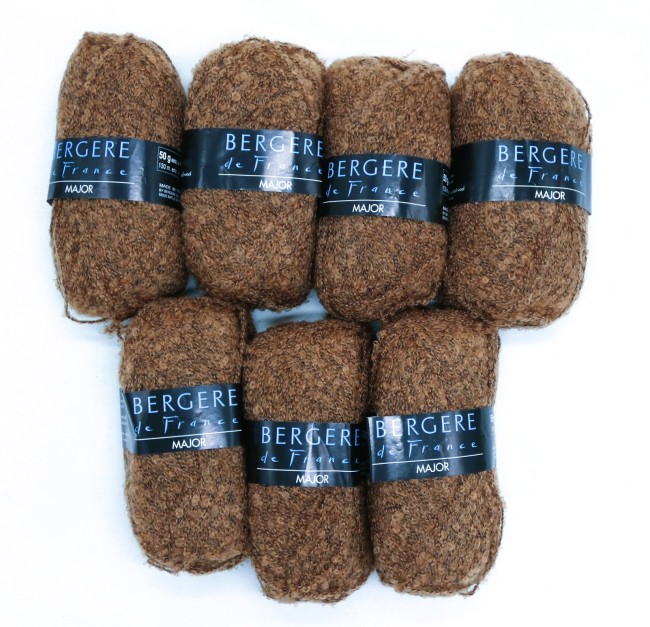 Pelotes laine Bergère deFrance Major marron 