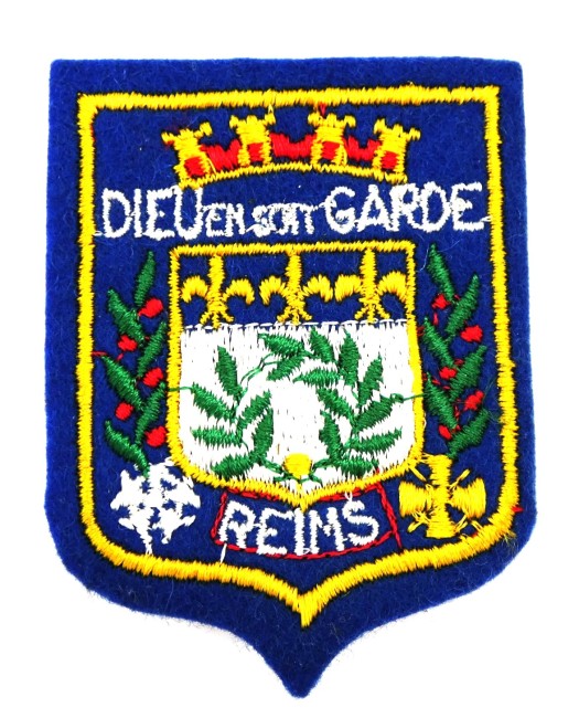 Ecusson brodé dieu soit garde Reims