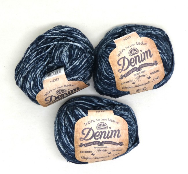  pelotes coton DMC natural DENIM C 17  G 1460 bleu jean