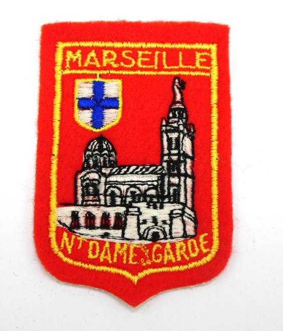 Ecusson brodé ville MARSEILLE - Basilique Notre Dame de la Garde 