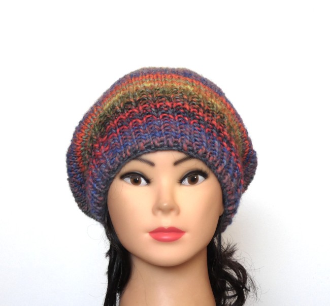 P1110829 Beret femme multicolore laine Milrayas