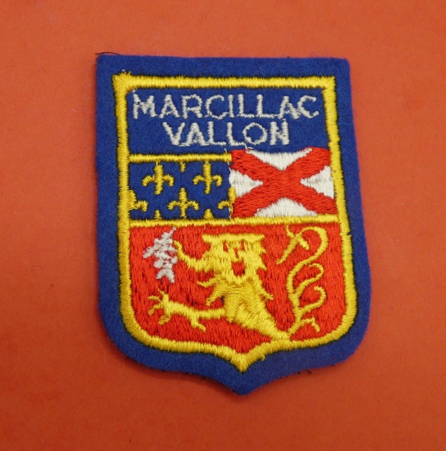 Ecusson brodé ville Marcillac Vallon 