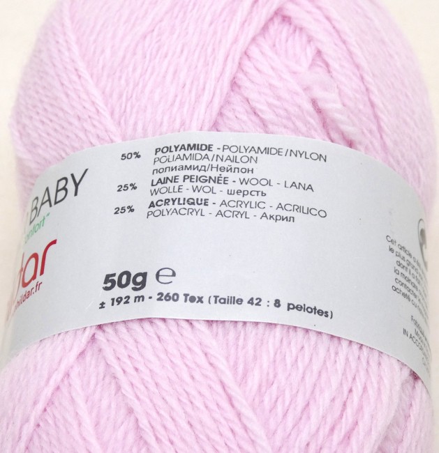 Lot 2 pelotes Laine Phildar PARTNER BABY C 207 églantine rose