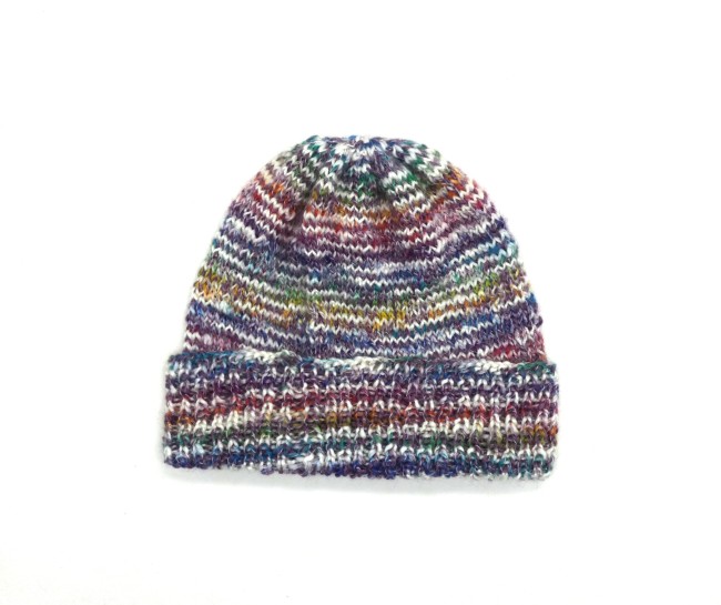 P1010717 Bonnet multicolore laine plassard nuit Blanche tricoté main