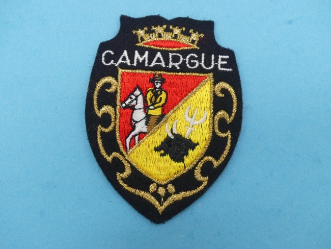 Ecusson meresse brodé ville Camargue