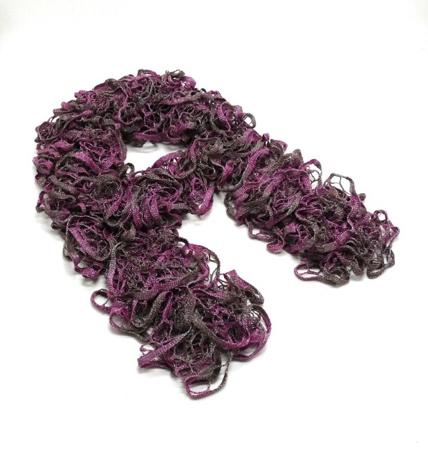 Echarpe femme marron et violette Laguna  ( 170 cm )  83% coton / 17% polyester