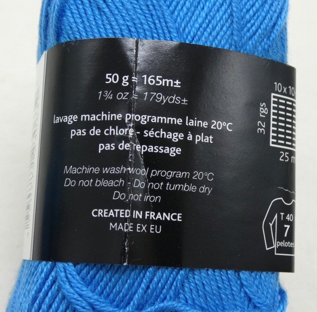 Fil à tricoter Plassard Victoire bleu 57