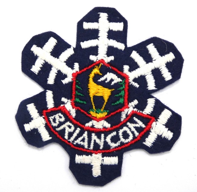  Ecusson brodé ville Briançon forme flocon neige 
