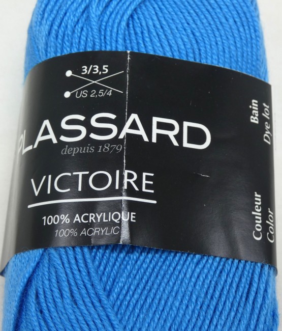Fil à tricoter Plassard Victoire bleu 57
